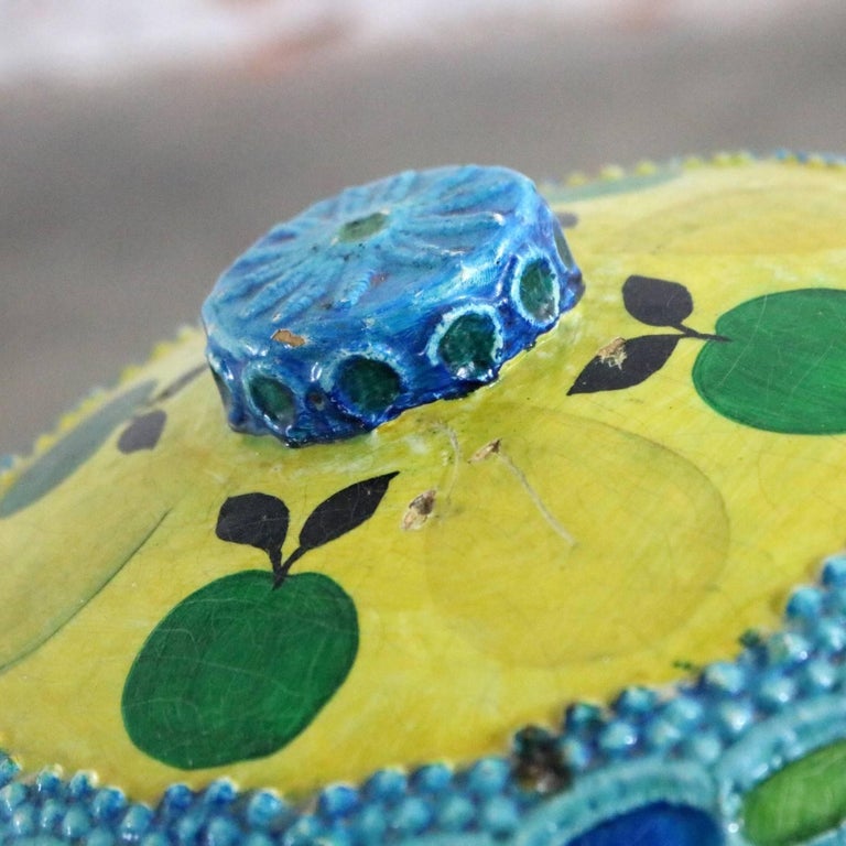 MidCentury Modern Styrofoam Ice Bucket Aldo Londi Style Rimini Blue