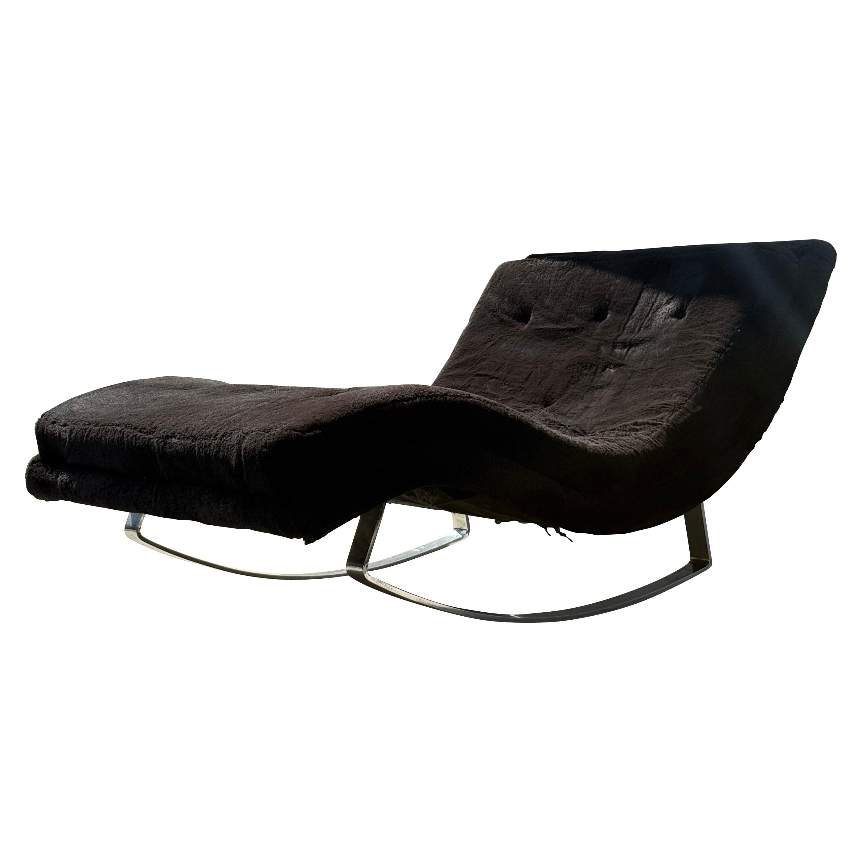 Chaise Wave mecedora de mediados de siglo, modelo 1264, de Adrian Pearsall en venta