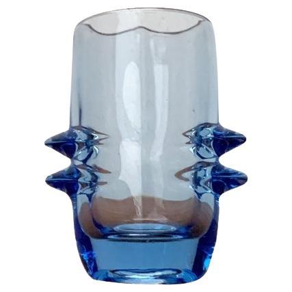 Vase en verre bleu Modèle 20064 de Vladislav Urban, années 1960