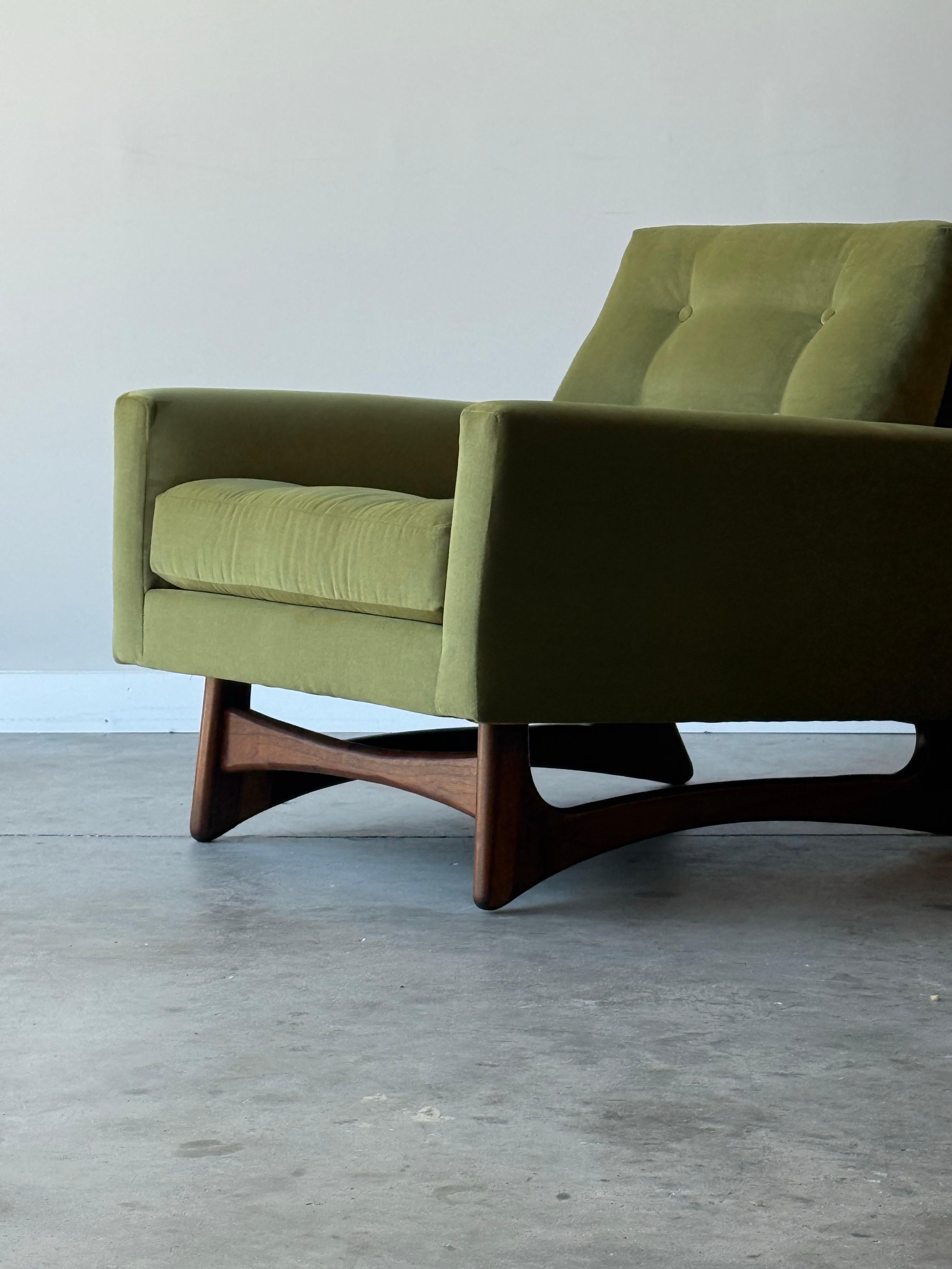 Fabric Mid-Century Model 2406 Lounge Chair by Adrian Pearsall for Craft Associates For Sale