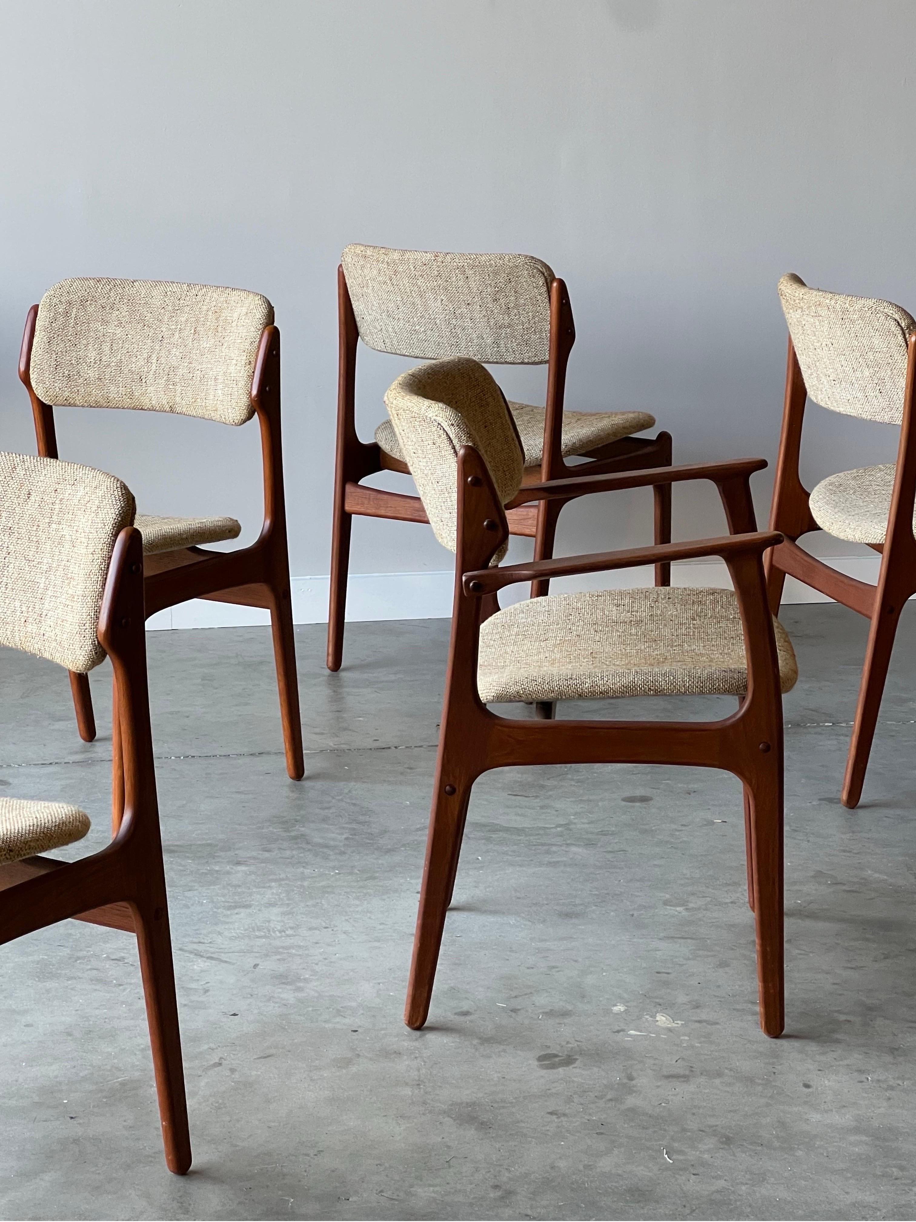 Mid-Century Model 49 Dining Chairs by Erik Buch 4