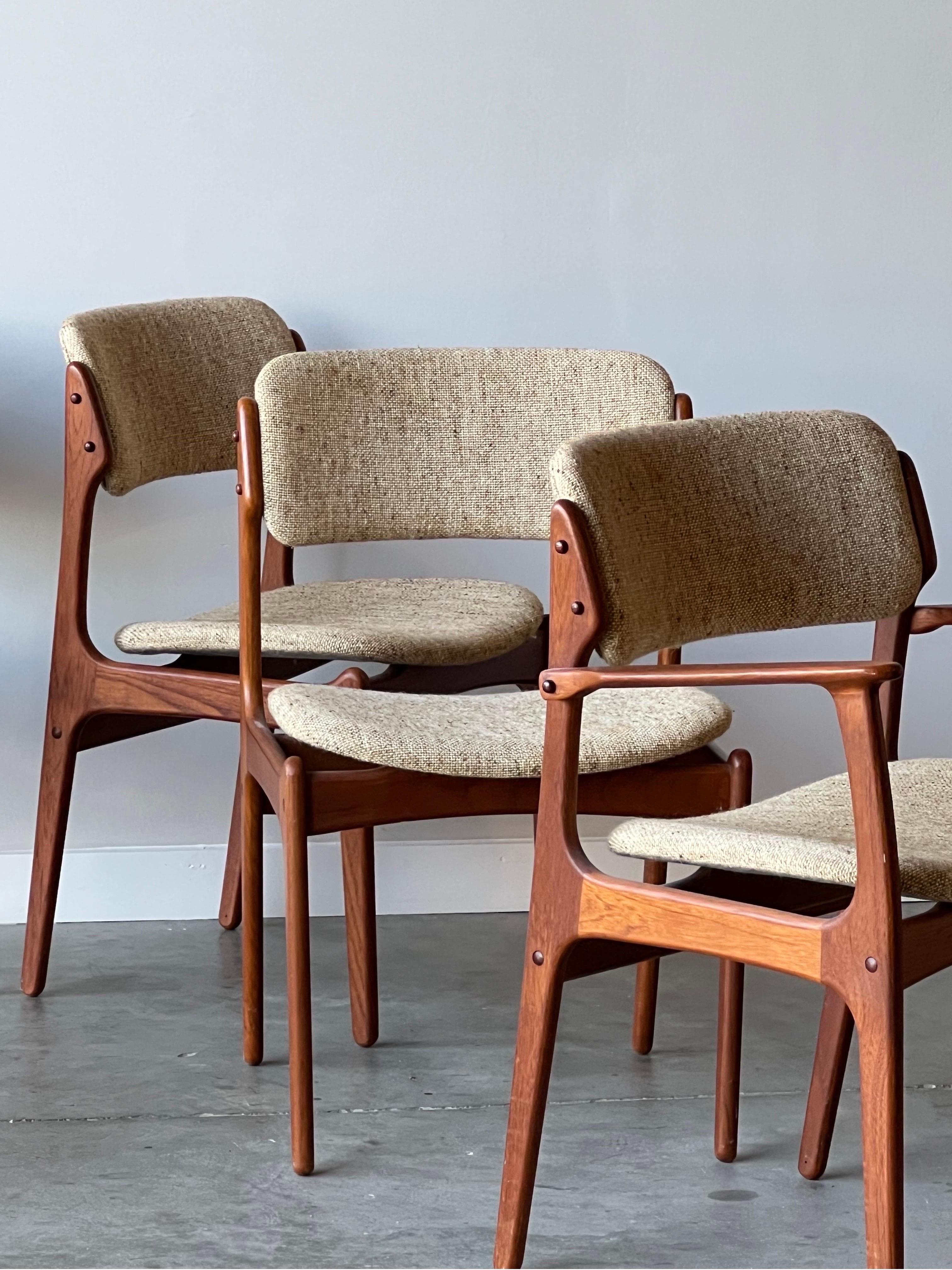 Mid-Century Model 49 Dining Chairs by Erik Buch In Good Condition In Raleigh, NC