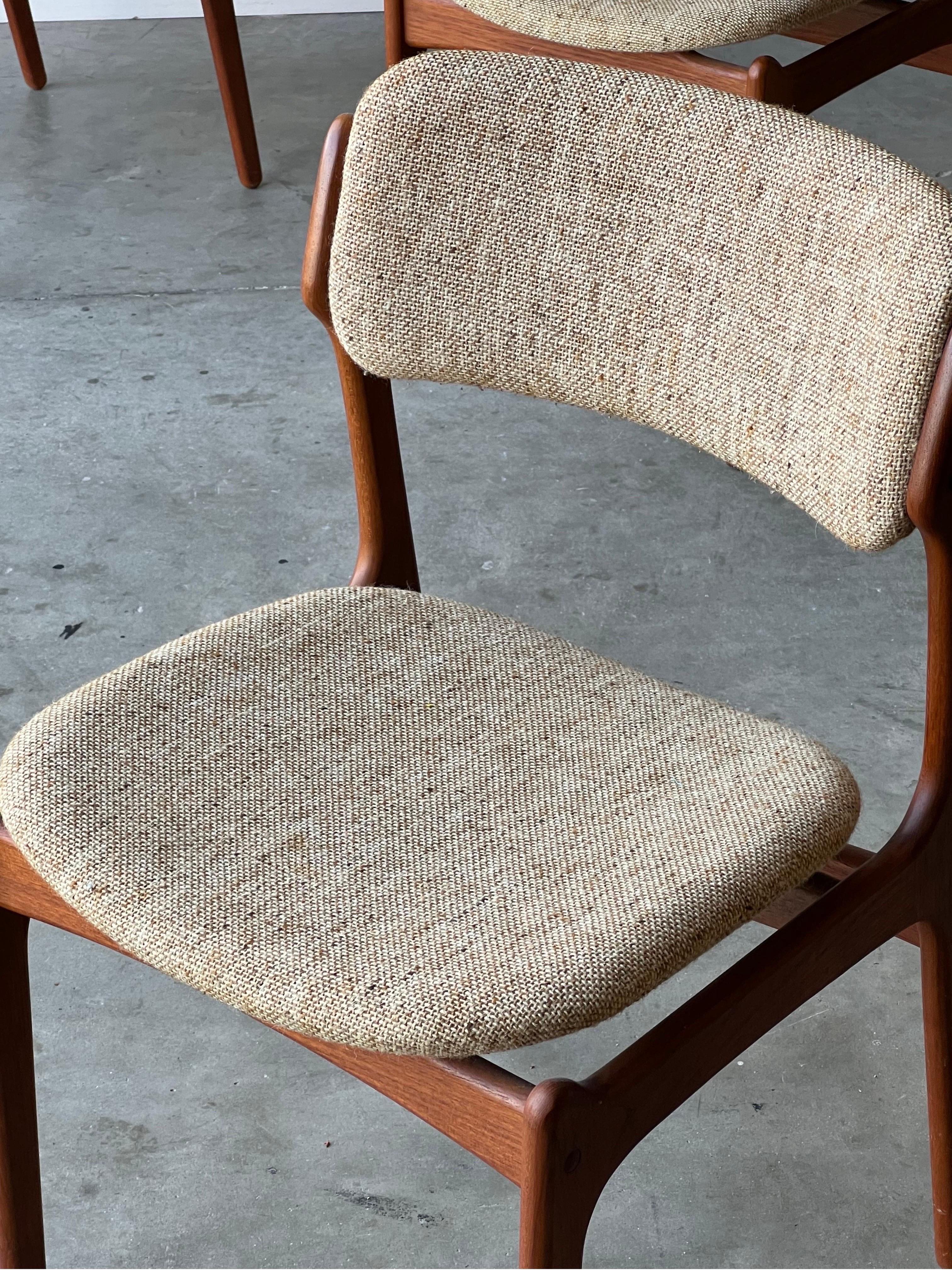 Mid-Century Model 49 Dining Chairs by Erik Buch 2