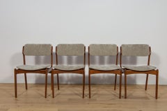 Mid-Century Model 49 Dining Chairs in Teak by Erik Buch for Odense Machine Gunni