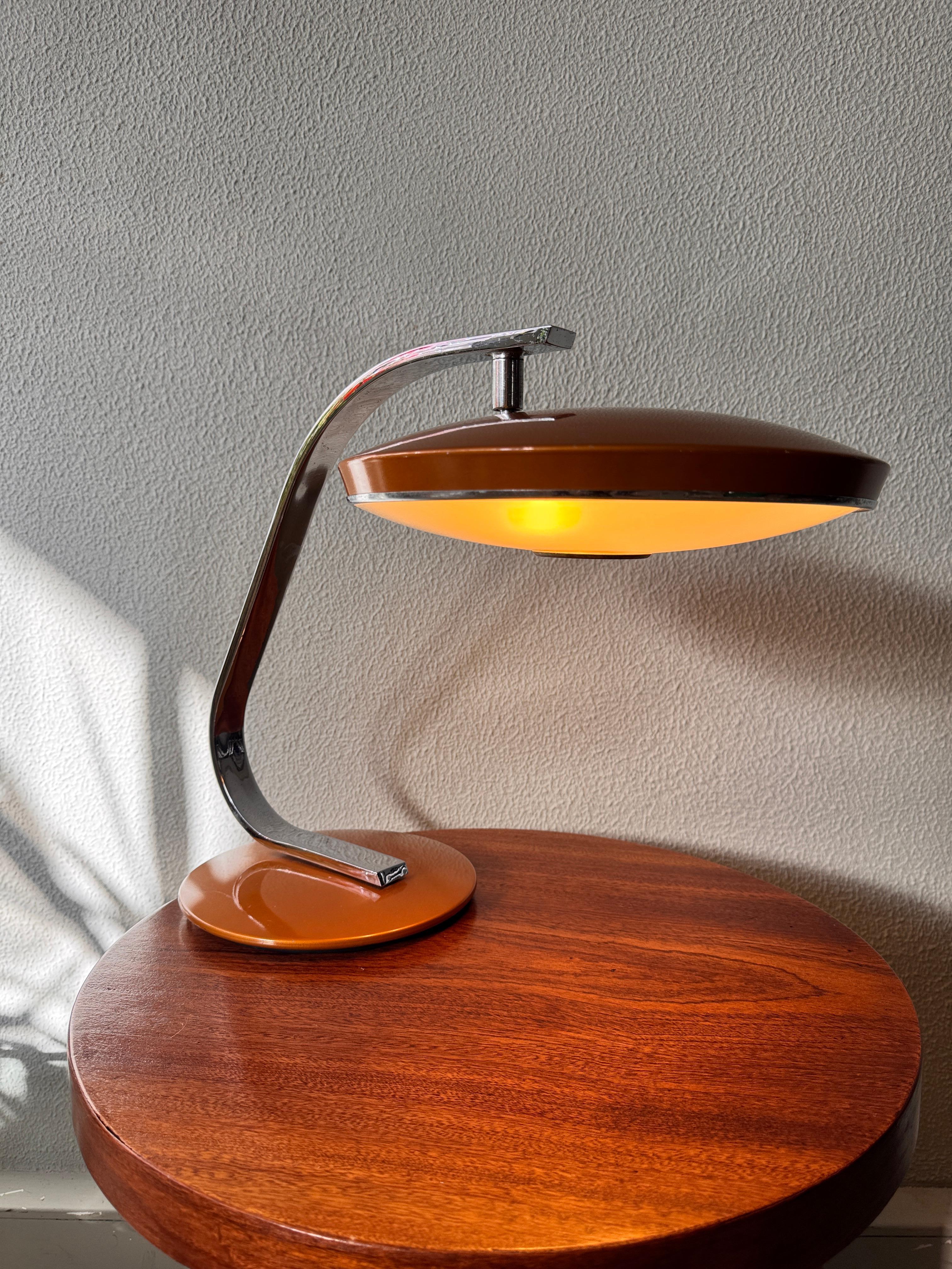 Metal Mid-Century Model 520 Table Lamp from Fase by Luis Perez de la Oliva, 1970s