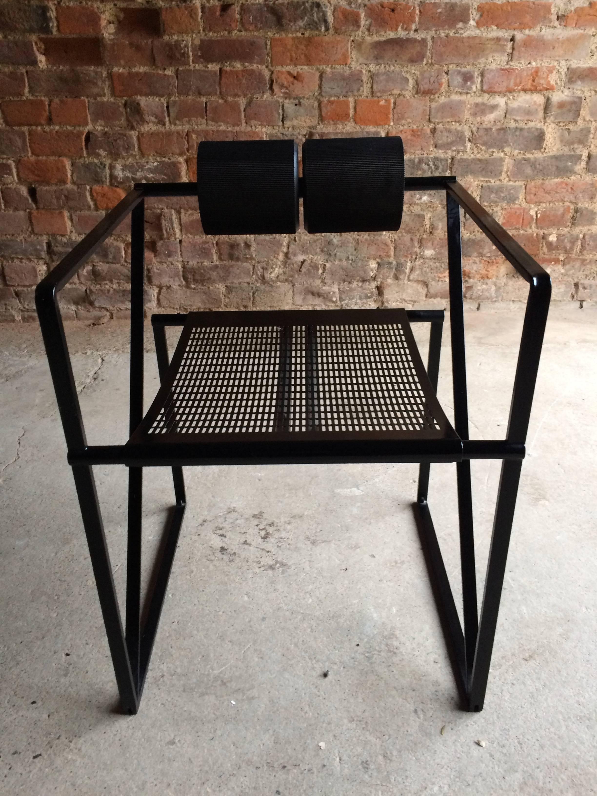 Midcentury Model 602 Seconda Chair by Mario Botta for Alias, Italy, 1982, Steel 3