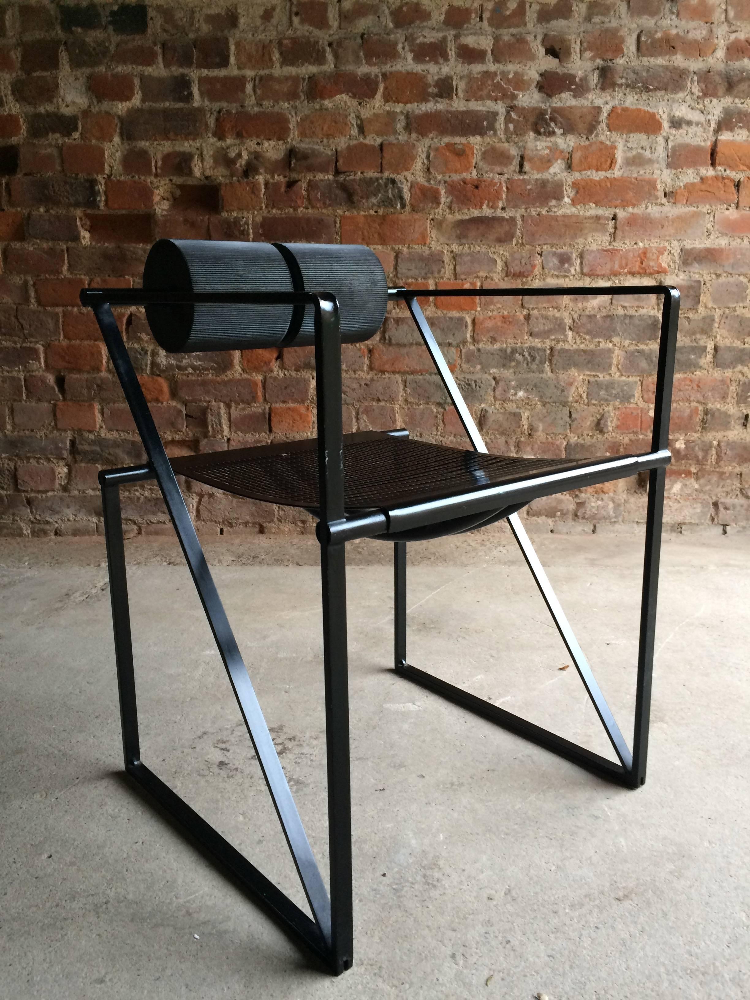 Midcentury Model 602 Seconda Chair by Mario Botta for Alias, Italy, 1982, Steel 4