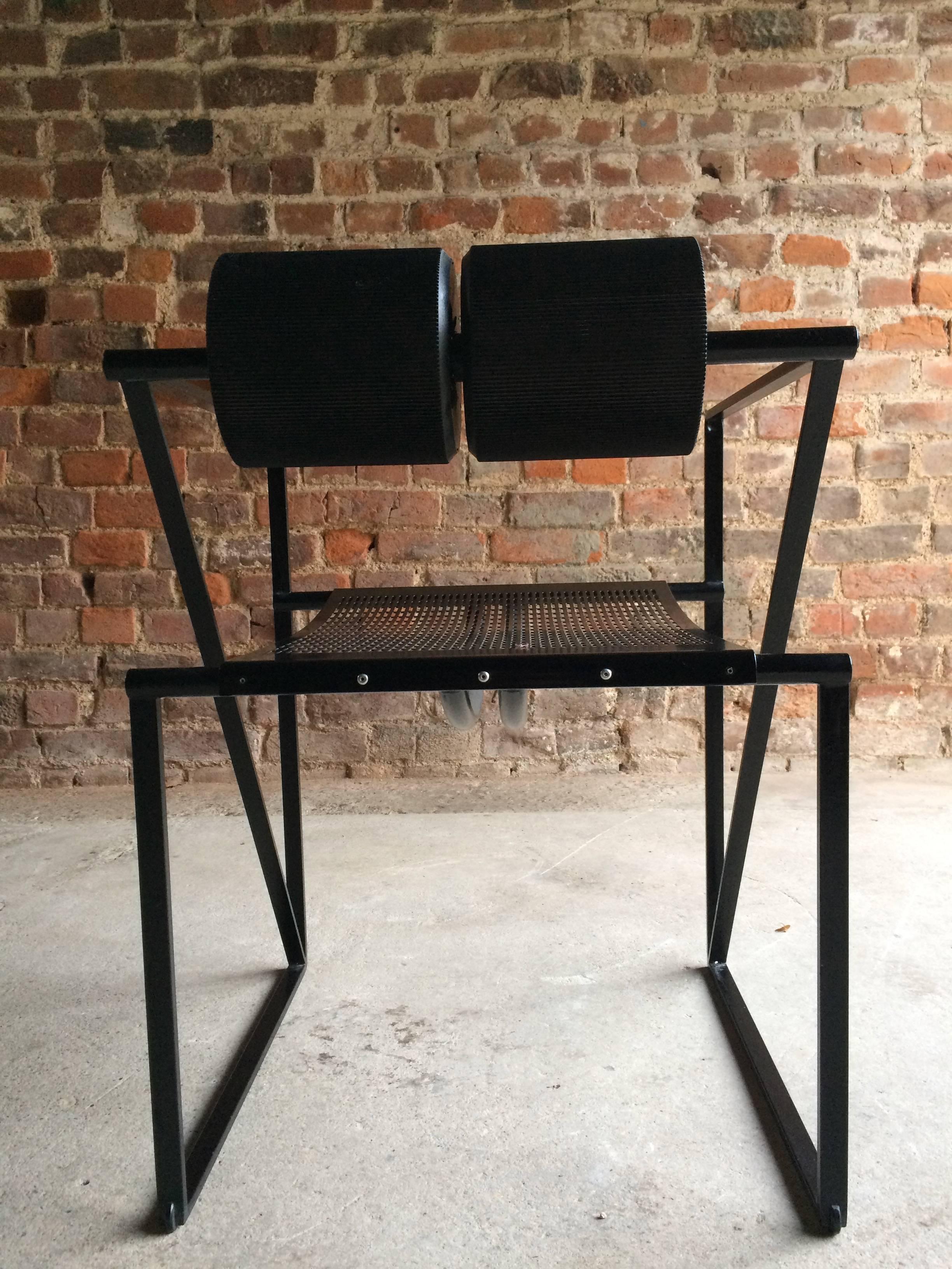 Post-Modern Midcentury Model 602 Seconda Chair by Mario Botta for Alias, Italy, 1982, Steel