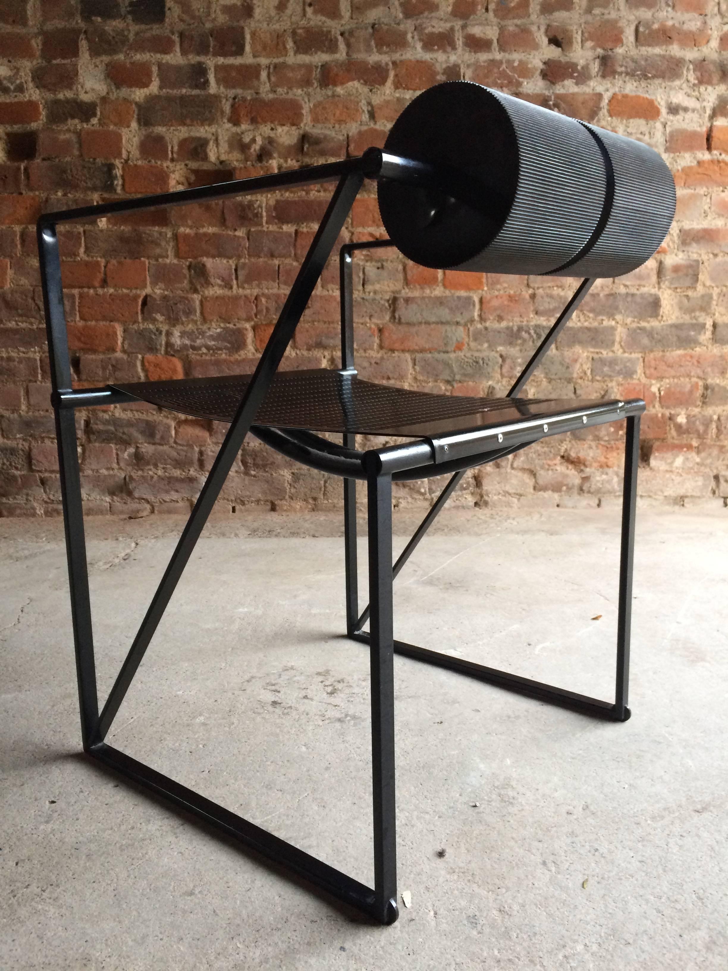 Midcentury Model 602 Seconda Chair by Mario Botta for Alias, Italy, 1982, Steel In Excellent Condition In Longdon, Tewkesbury