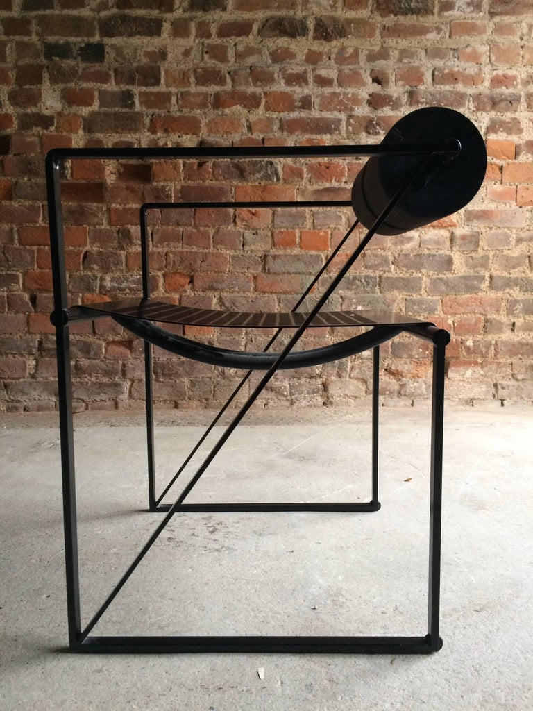 Midcentury Model 602 Seconda Chair by Mario Botta for Alias, Italy, 1982, Steel at 1stDibs