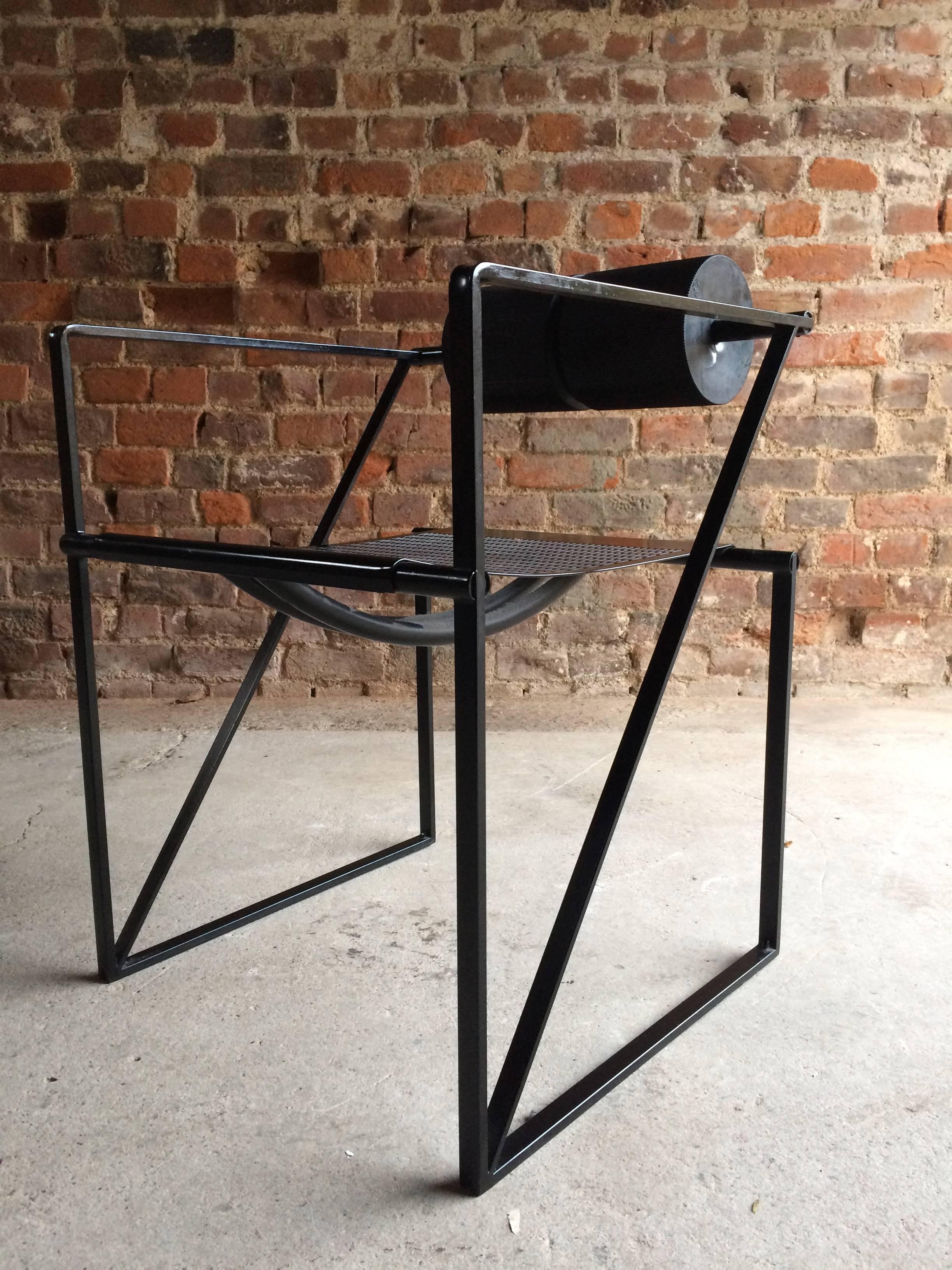 Midcentury Model 602 Seconda Chair by Mario Botta for Alias, Italy, 1982, Steel 1