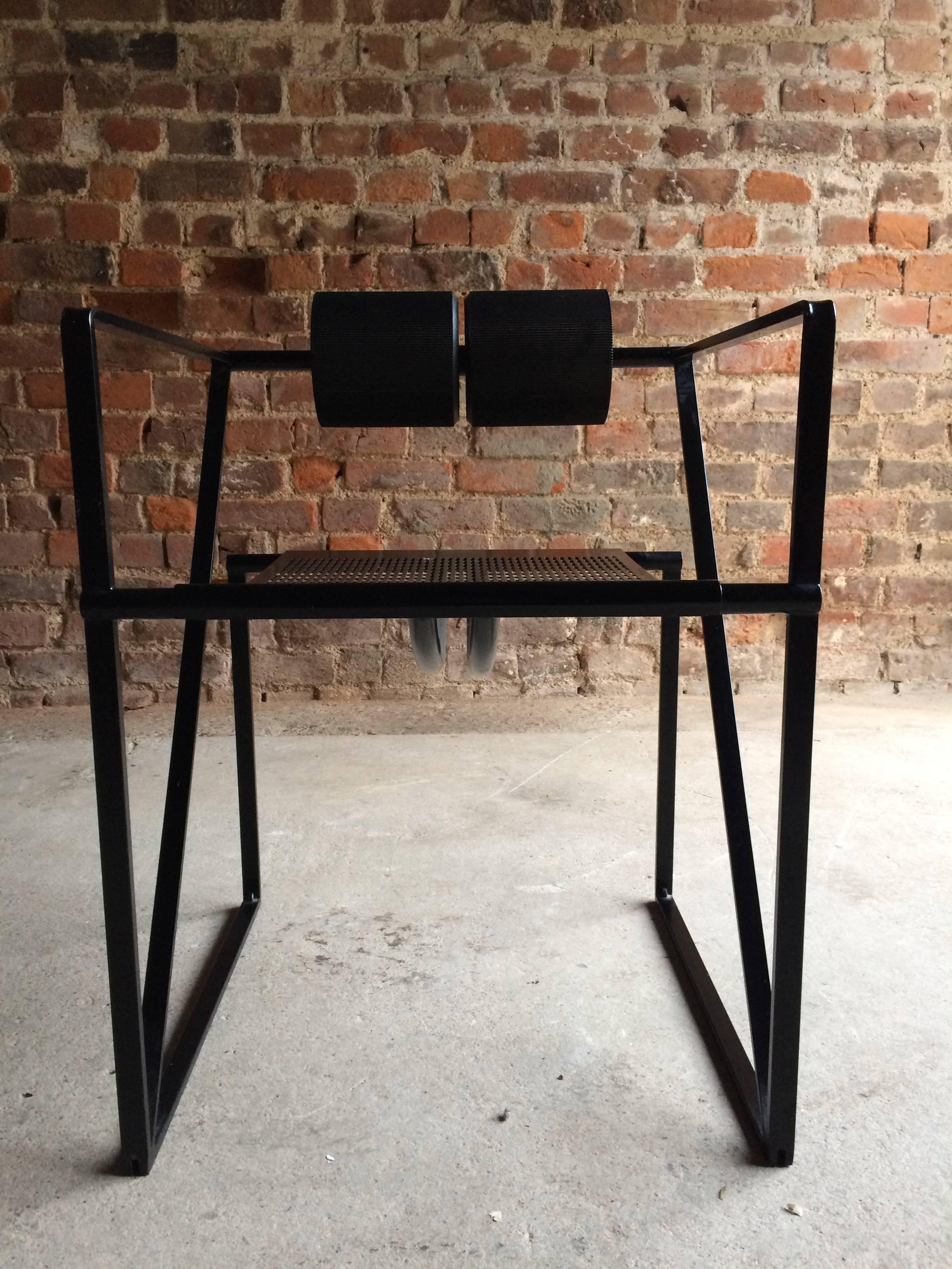 Midcentury Model 602 Seconda Chair by Mario Botta for Alias, Italy, 1982, Steel 2