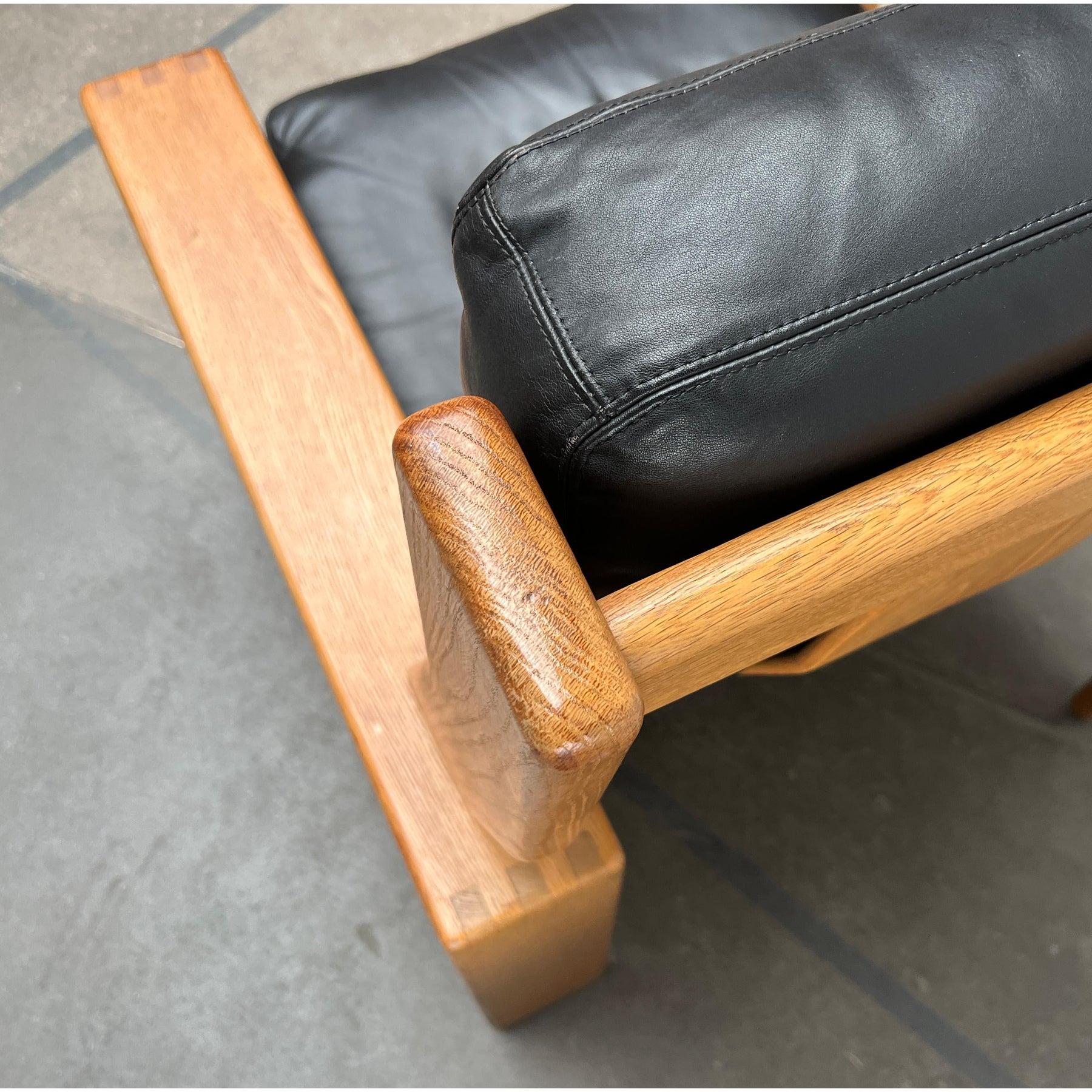 Mid-Century Model Bonanza Highback Leather Lounge Armchair by Esko Pajamies, 60s For Sale 5