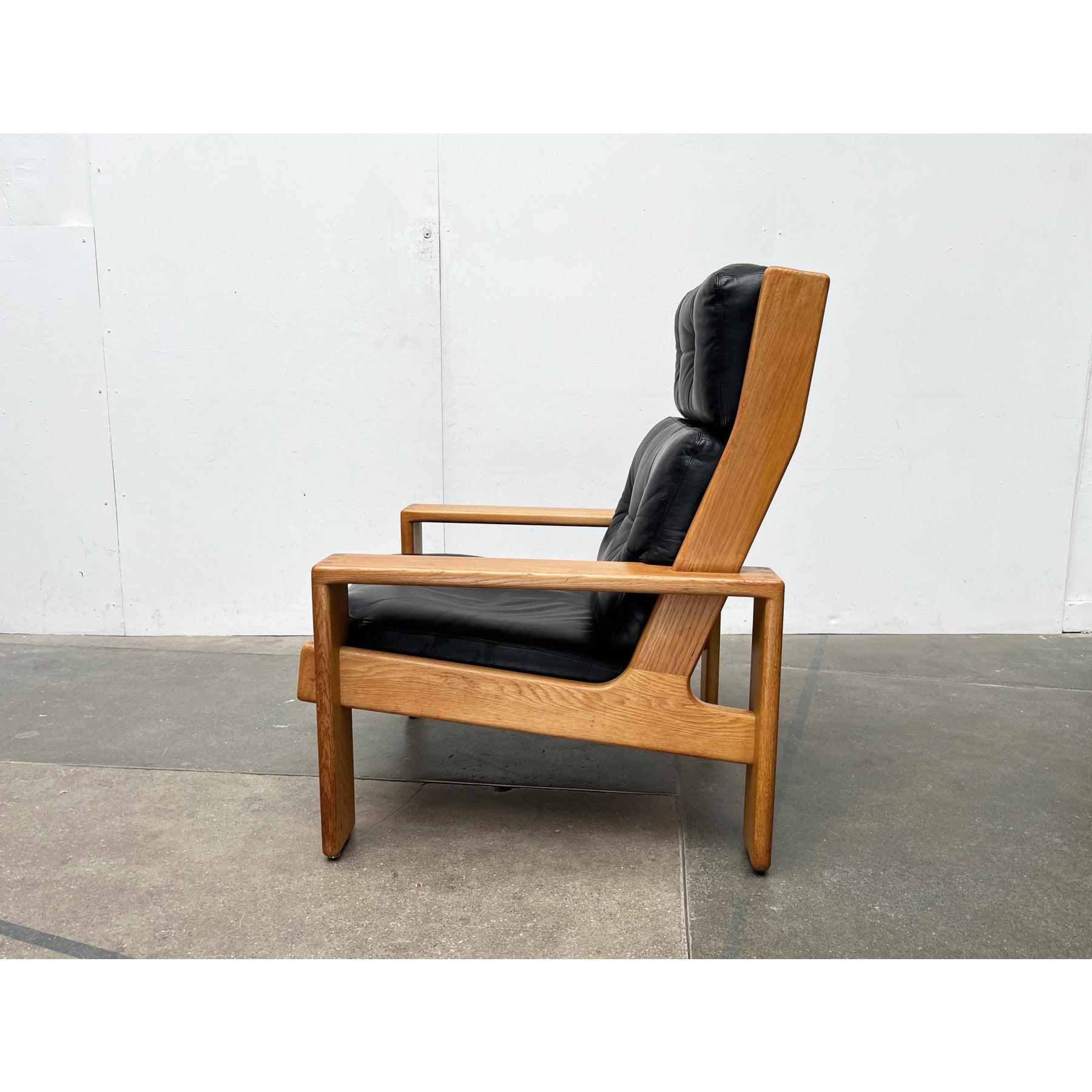 Finnish Mid-Century Model Bonanza Highback Leather Lounge Armchair by Esko Pajamies, 60s For Sale