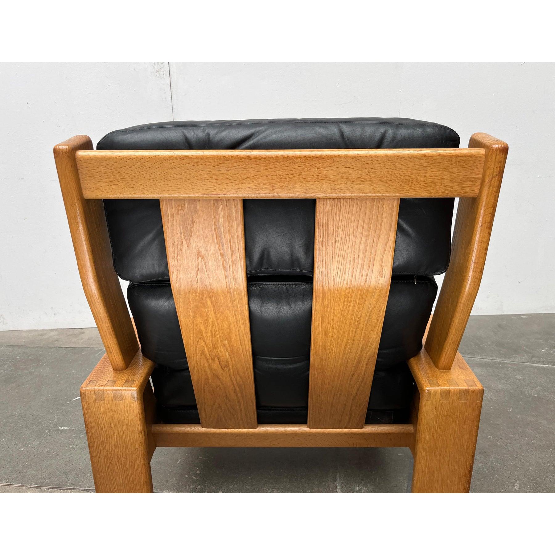 Mid-Century Model Bonanza Highback Leather Lounge Armchair by Esko Pajamies, 60s For Sale 1