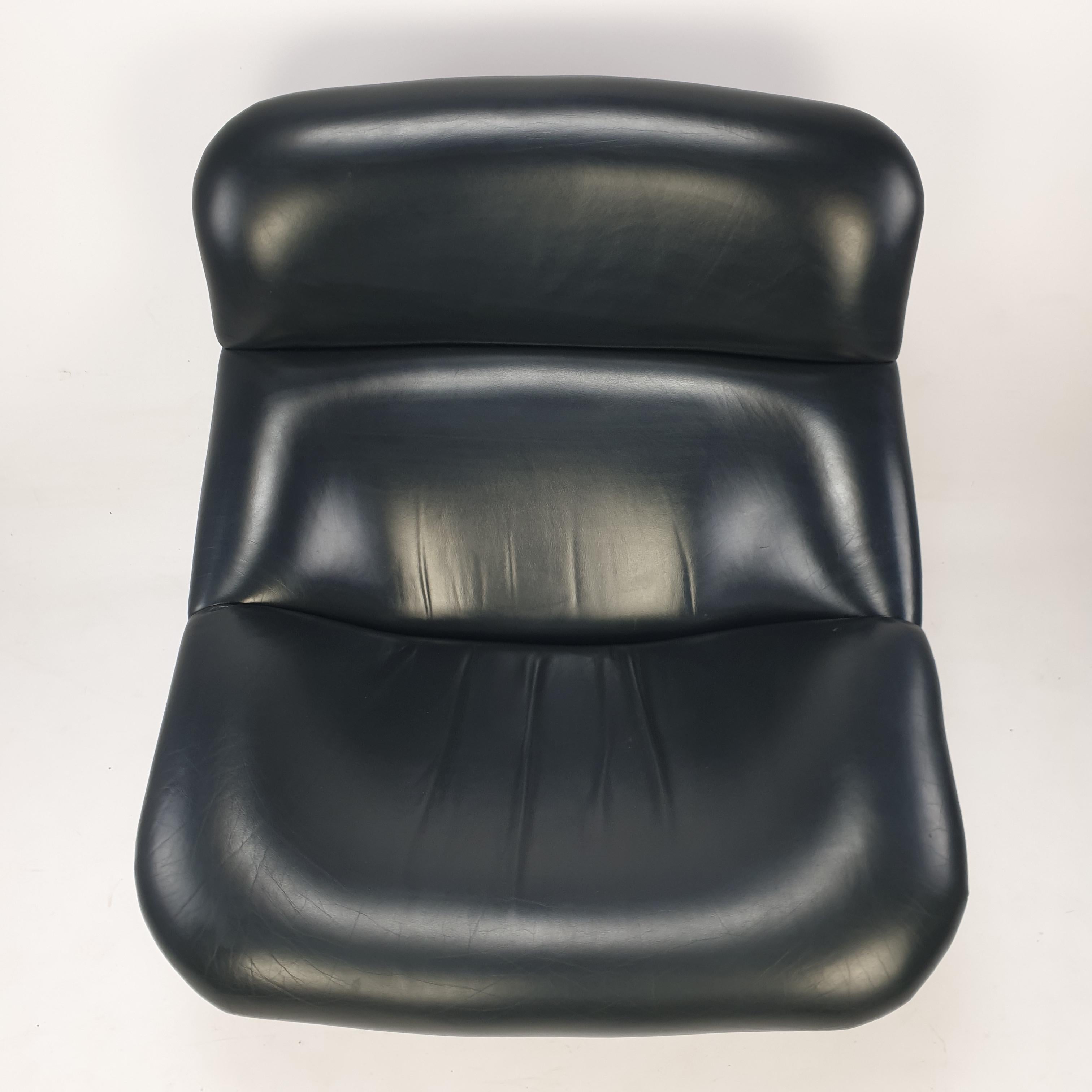 Metal Mid Century Model F518 Lounge Chair by Geoffrey Harcourt for Artifort, 1970s