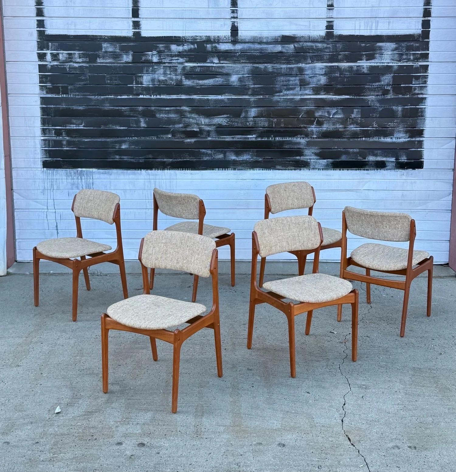 Mid-Century Model No. 49 Dining Chairs by Erik Buch - Set of Six