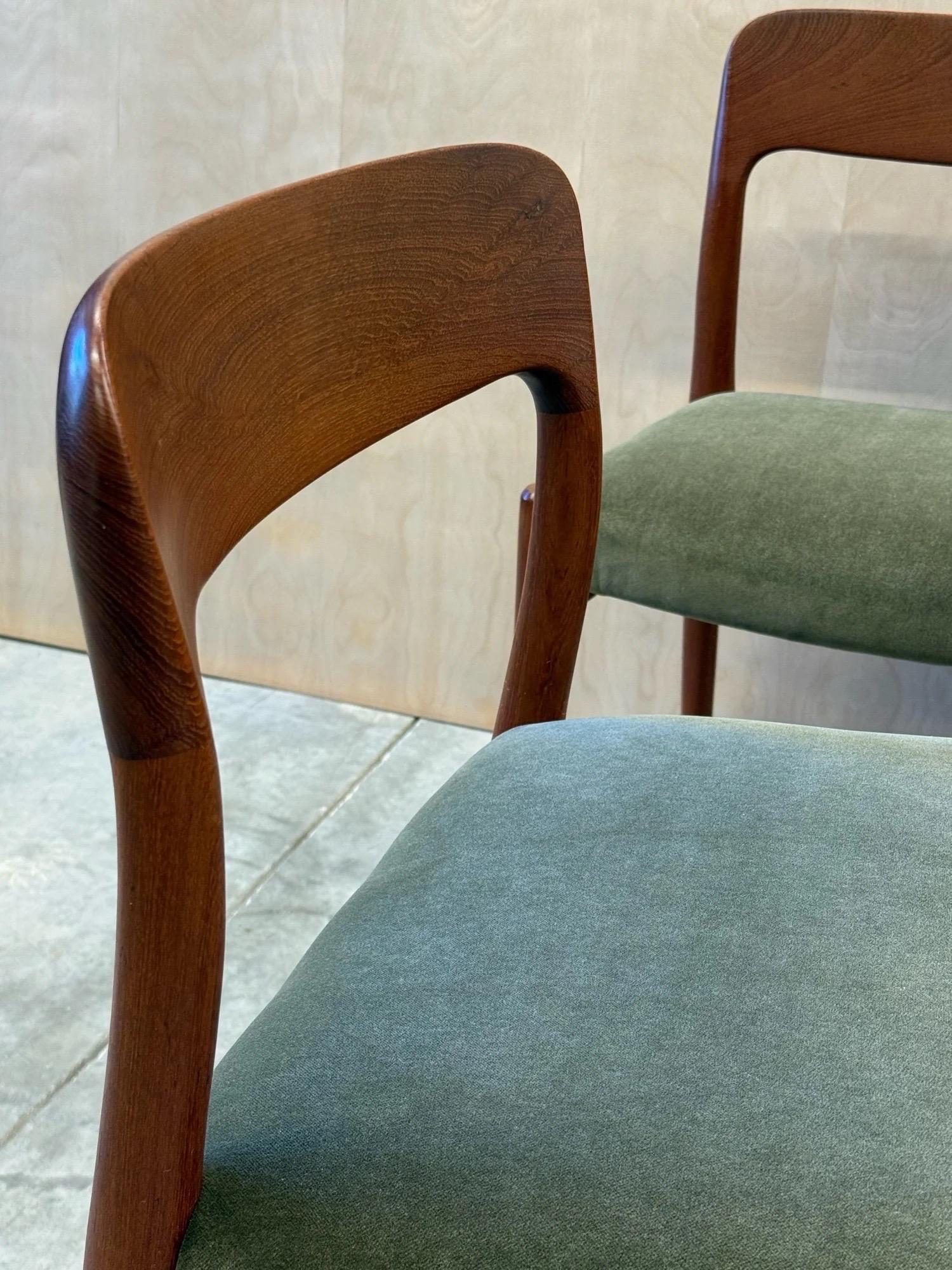 Mid-Century Model No. 75 Dining Chairs by Niels Otto Møller for J.L. Møller en vente 1