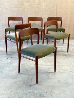 Mid-Century Model No. 75 Dining Chairs by Niels Otto Møller for J.L. Møller