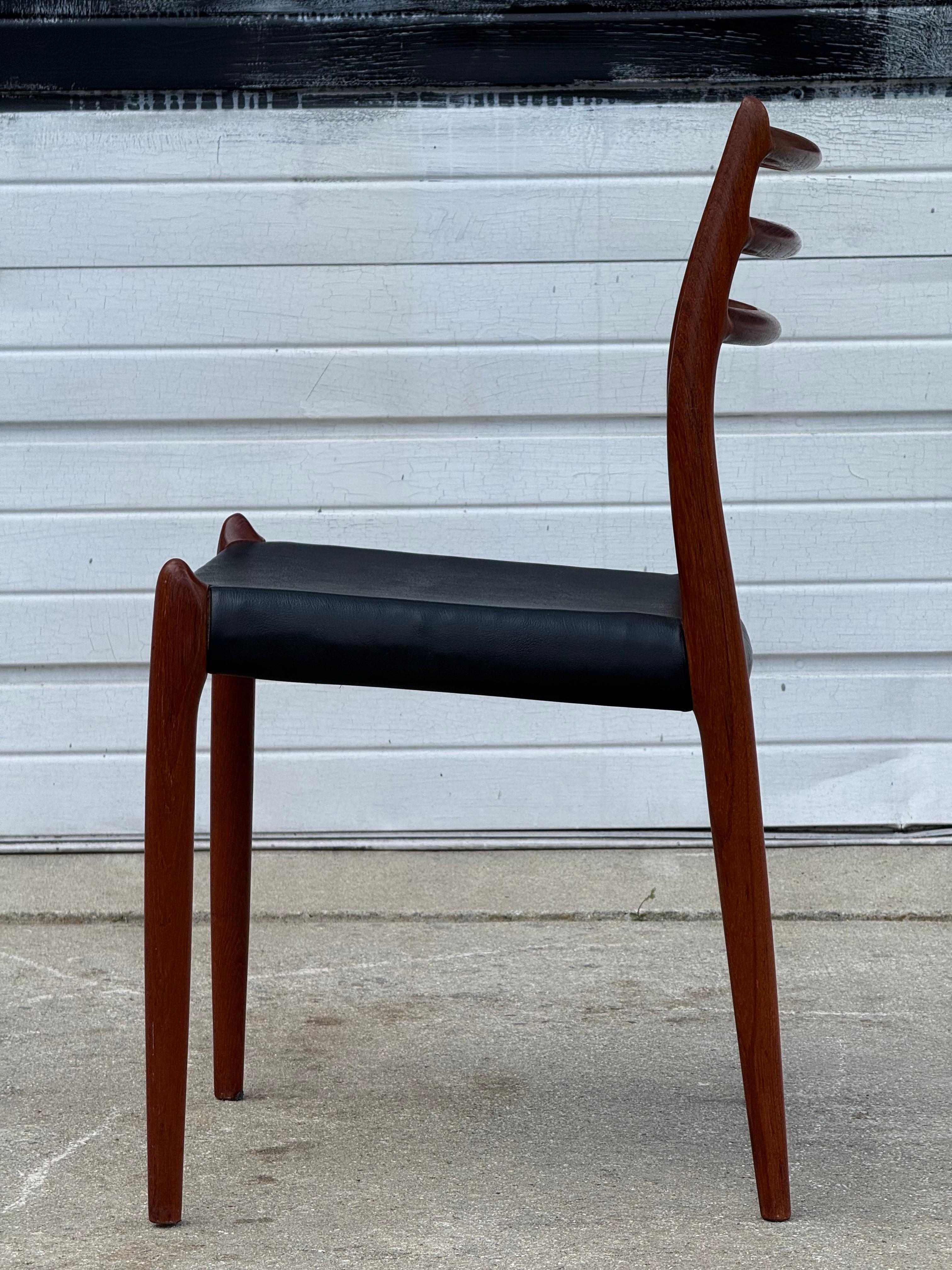 Sedia Model No. 78 di Niels Moller, metà del secolo scorso - Singola In condizioni buone in vendita a Raleigh, NC