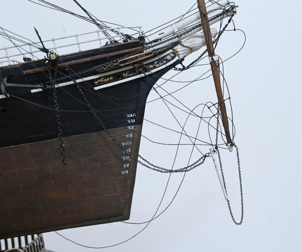 Late 20th Century Mid Century Model of Clipper Ship Boat Maritime Cutty Sark