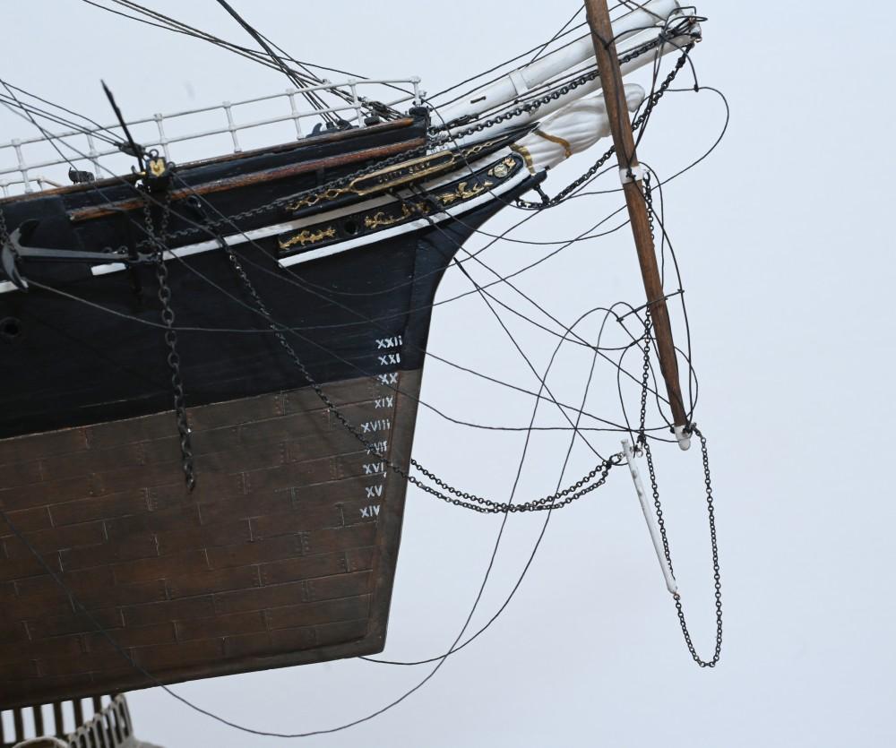 Late 20th Century Mid Century Model of Clipper Ship Boat Maritime Cutty Sark For Sale