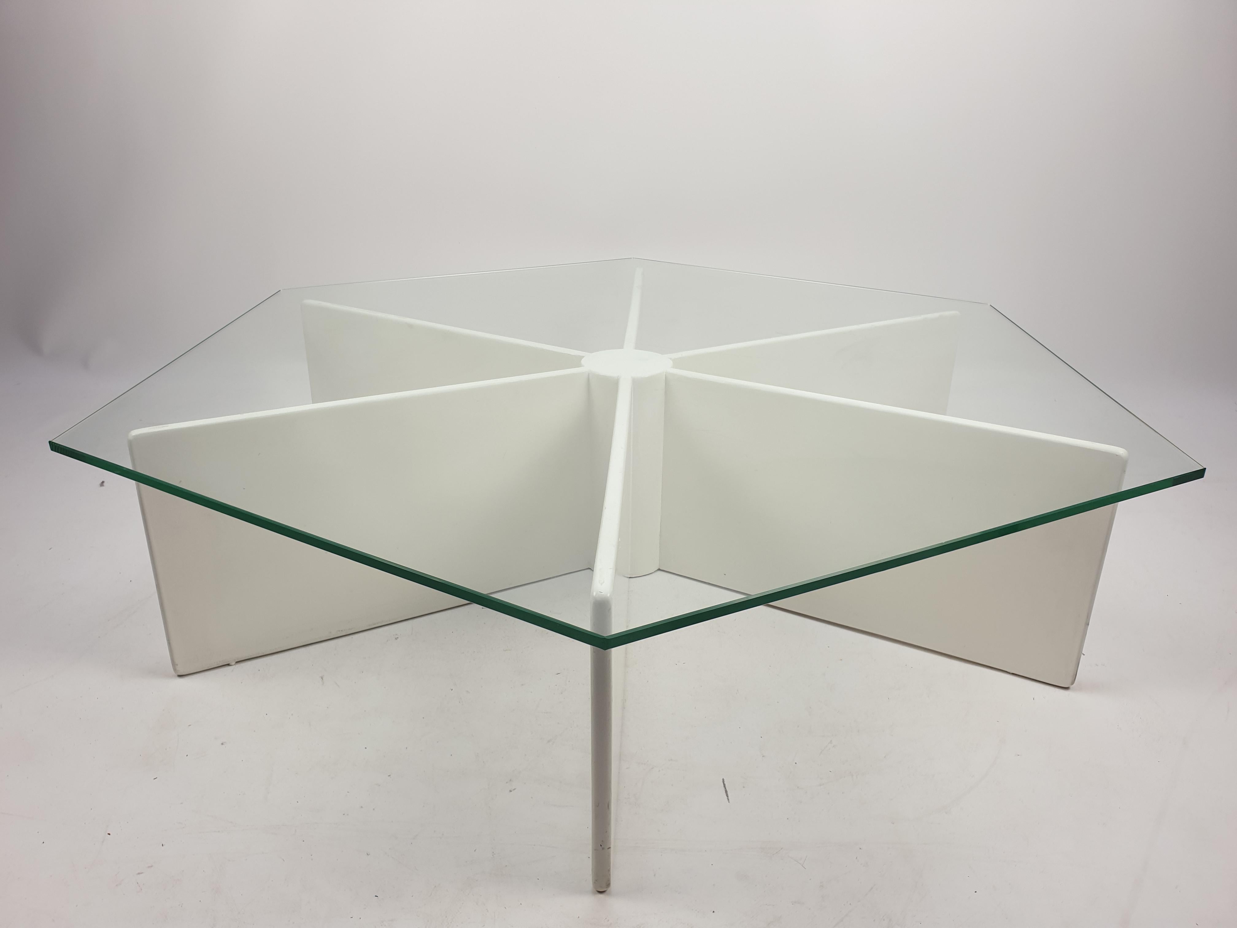 Glass Mid-Century Model T878 Spider Coffee Table by Pierre Paulin for Artifort, 1960s For Sale