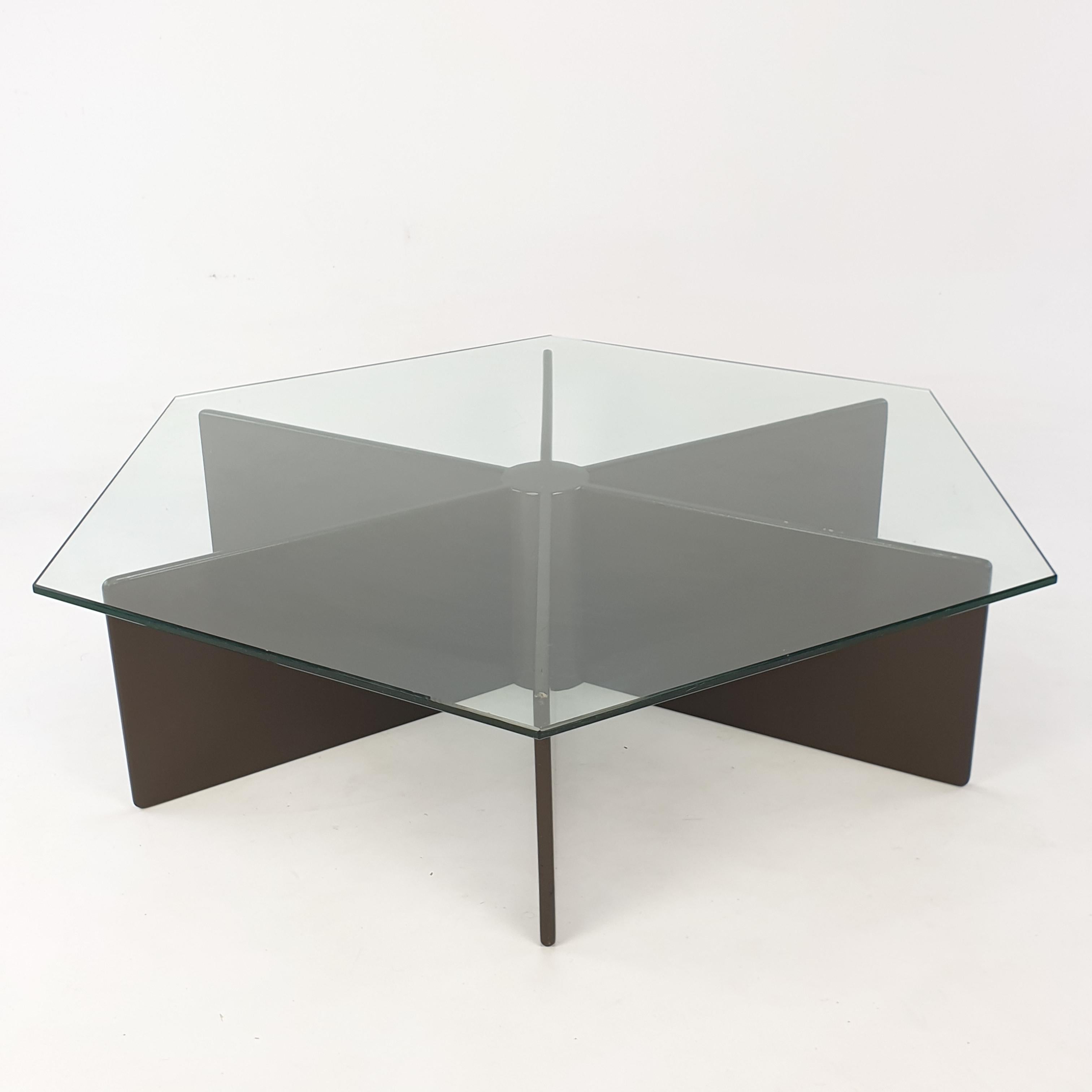 Verre Table basse araignée modèle T878 du milieu du siècle dernier de Pierre Paulin pour Artifort, années 1960 en vente