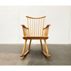 Mid-Century Model WK-S 7 Beech Rocking Chair by Arno Lambrecht, 1950s