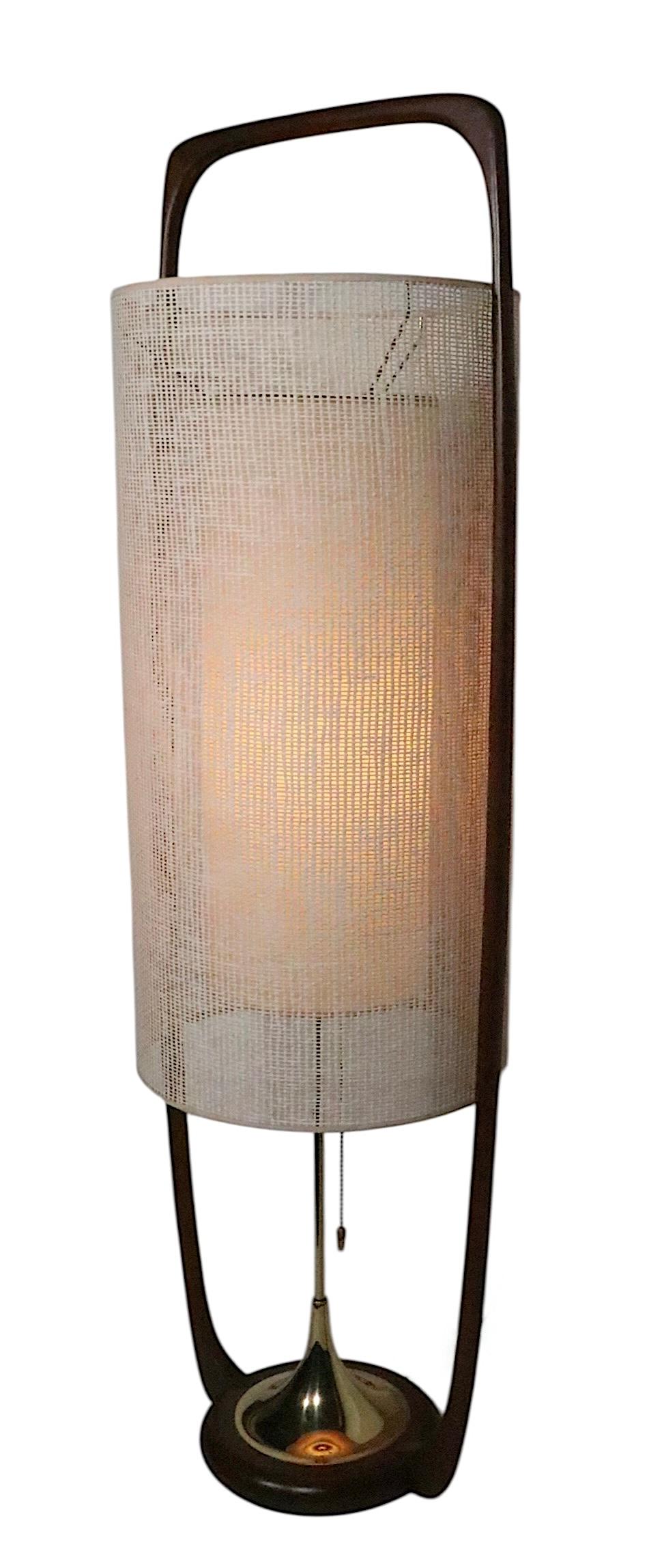 Mid Century Modeline Table Lamp Designed by Arthur Jacobs c 1950's For Sale 5