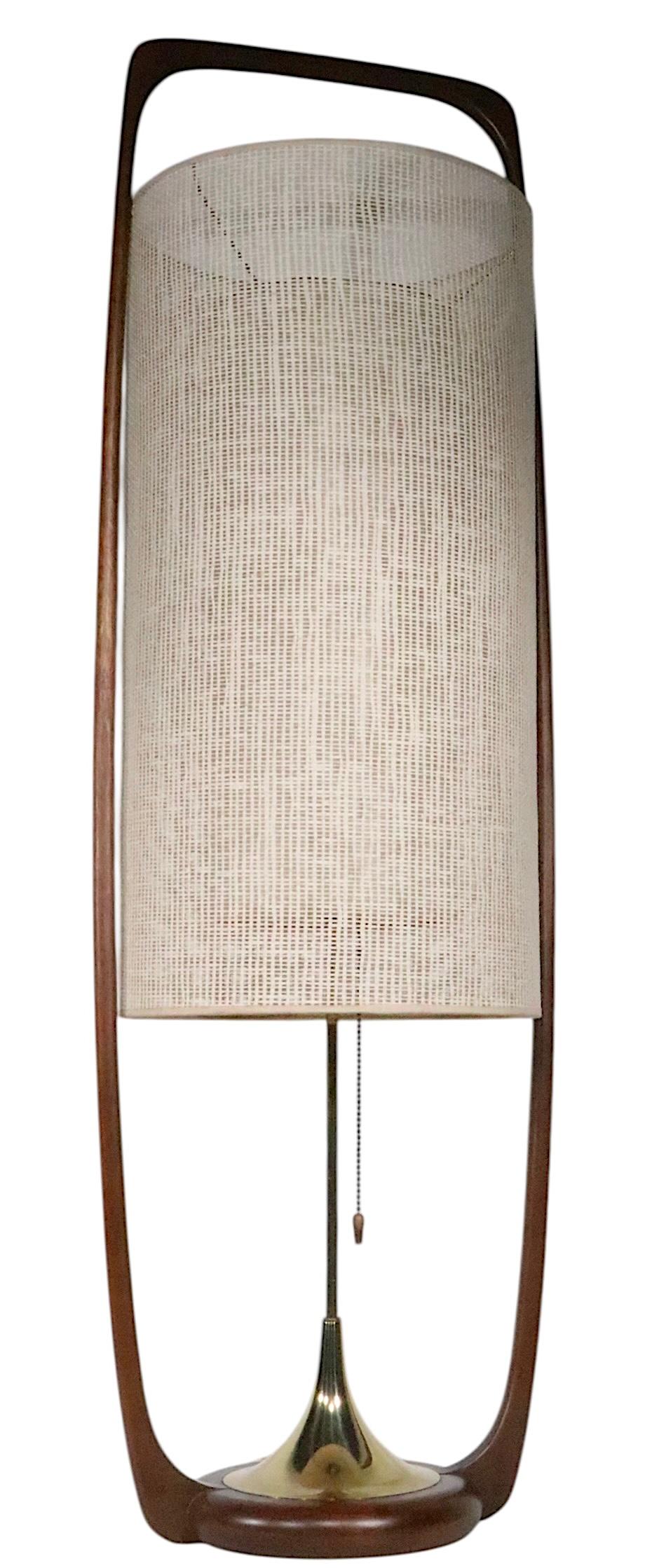 Mid Century Modeline Table Lamp Designed by Arthur Jacobs c 1950's For Sale 7