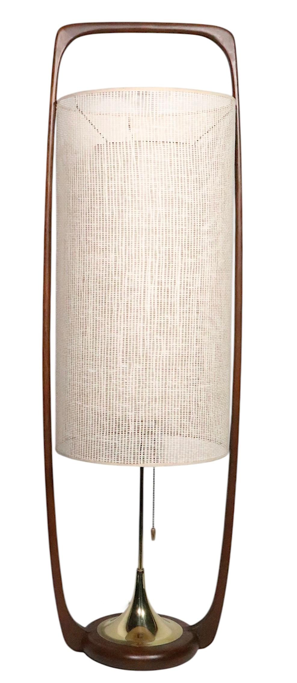 Mid Century Modeline Table Lamp Designed by Arthur Jacobs c 1950's For Sale 12
