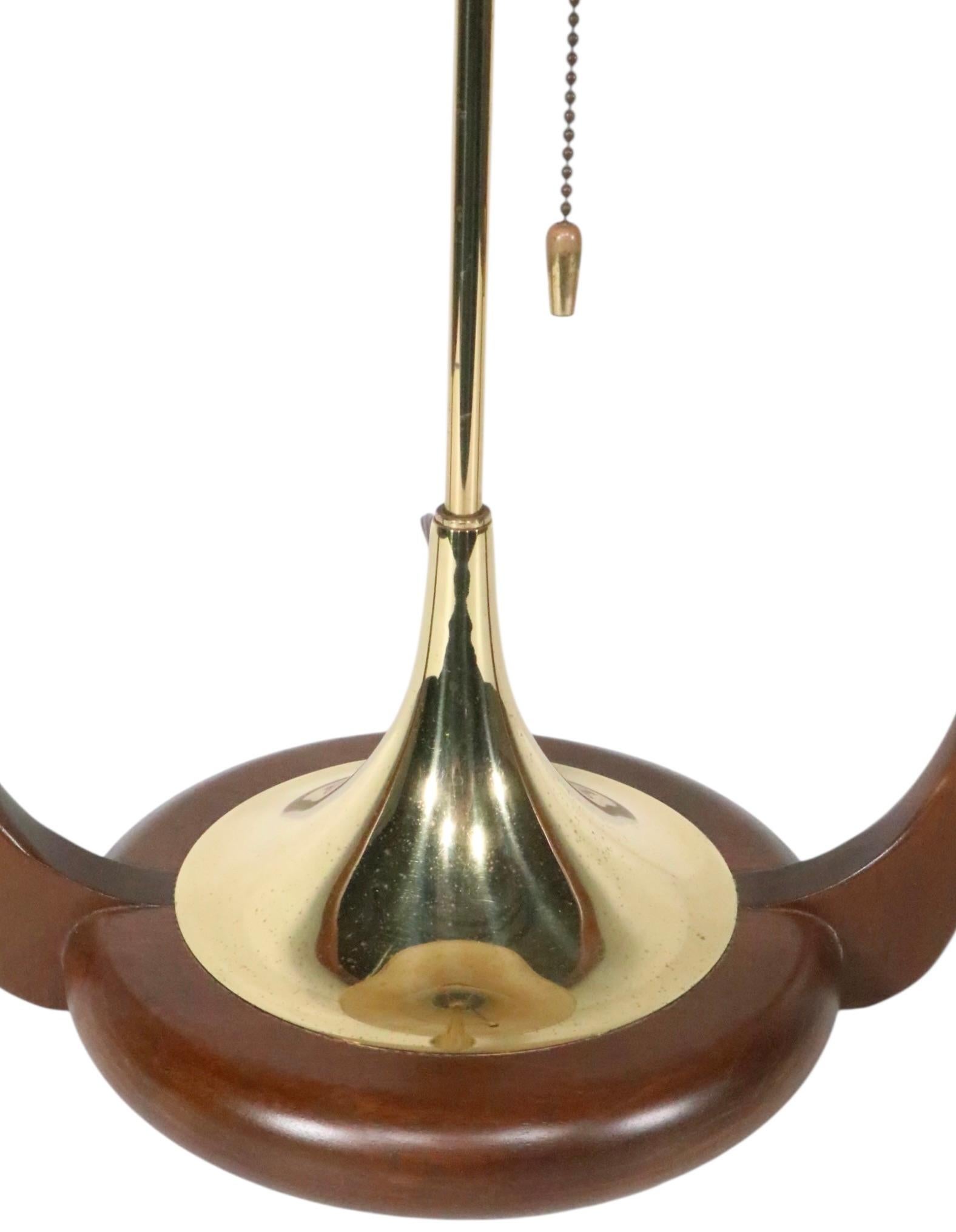 Mid Century Modeline Table Lamp Designed by Arthur Jacobs c 1950's For Sale 13
