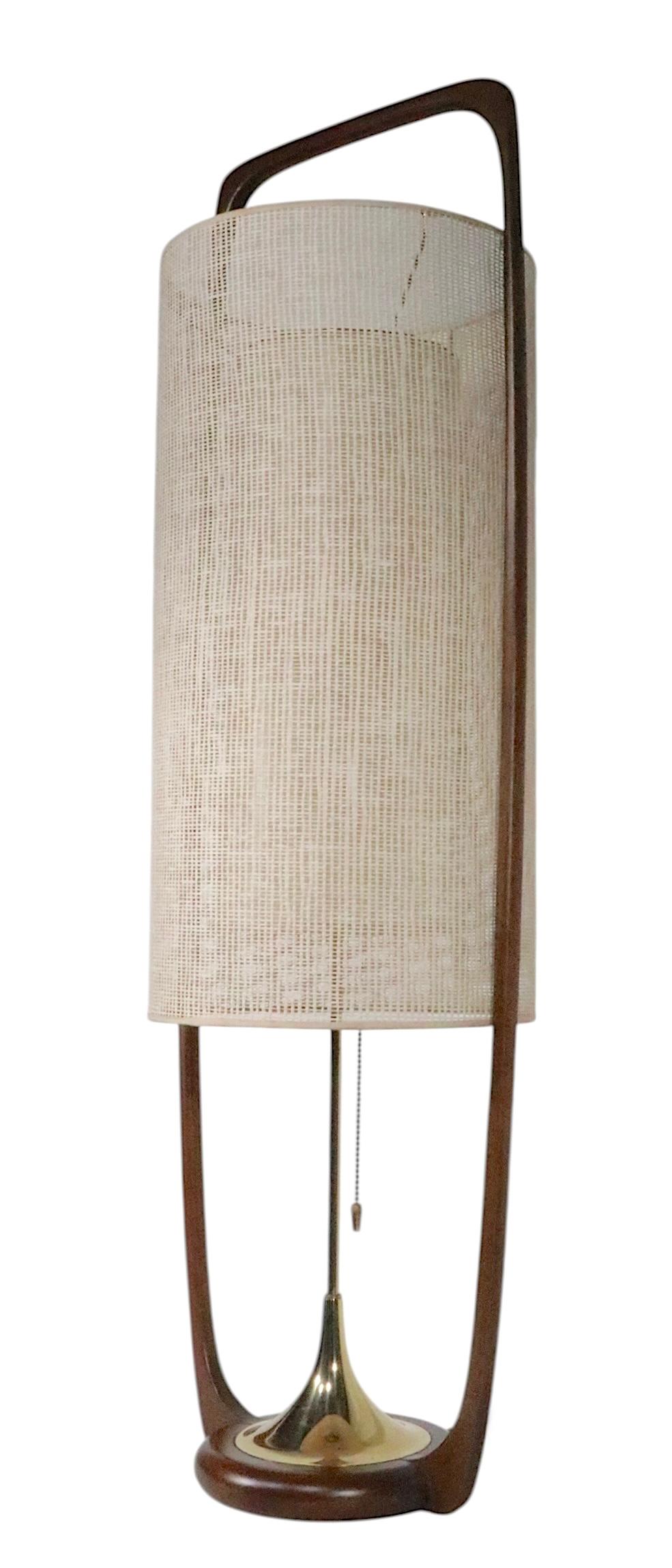 20th Century Mid Century Modeline Table Lamp Designed by Arthur Jacobs c 1950's For Sale