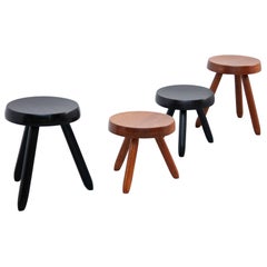 Mid-Century Modern Set of Stools in the Style of Charlotte Perriand