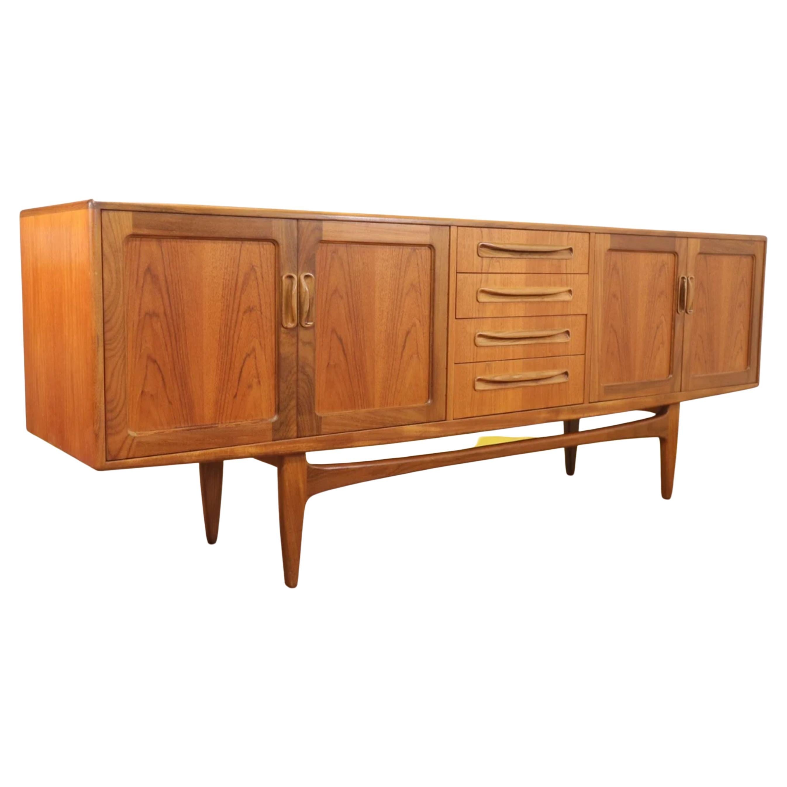 Mid-Century Moden Vintage Teak Fresco Sideboard Credenza by G Plan Danish Style