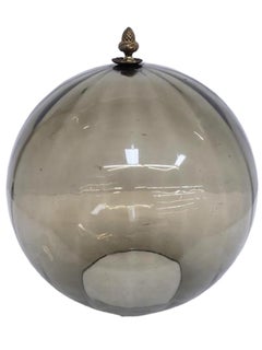 Midcentury Moden Wooden Sconce with Glass Glode Shade