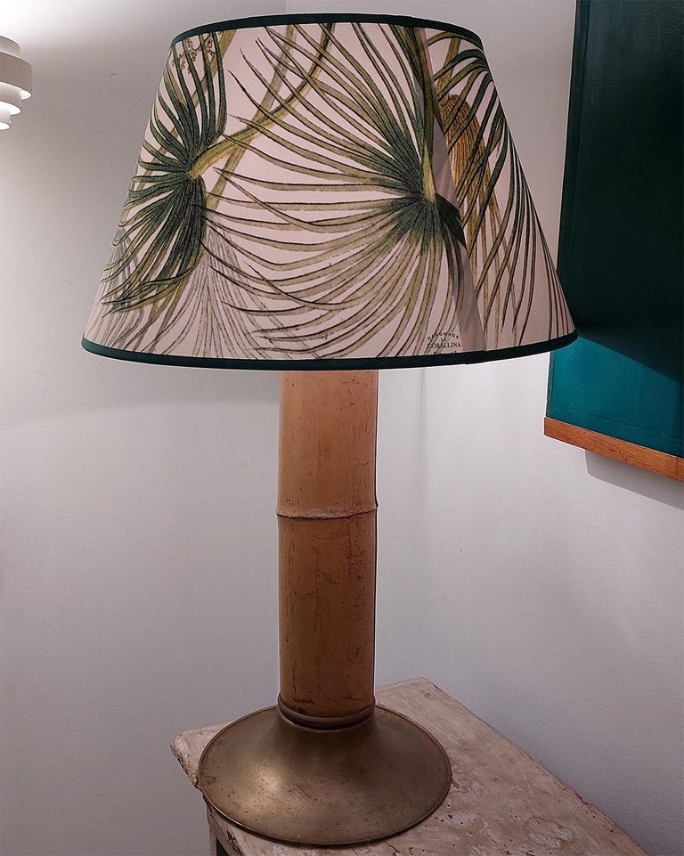 Italian Mid-Century ModernPair of Large Bamboo Table Lamps by Vivai del Sud, Italy 1970s For Sale