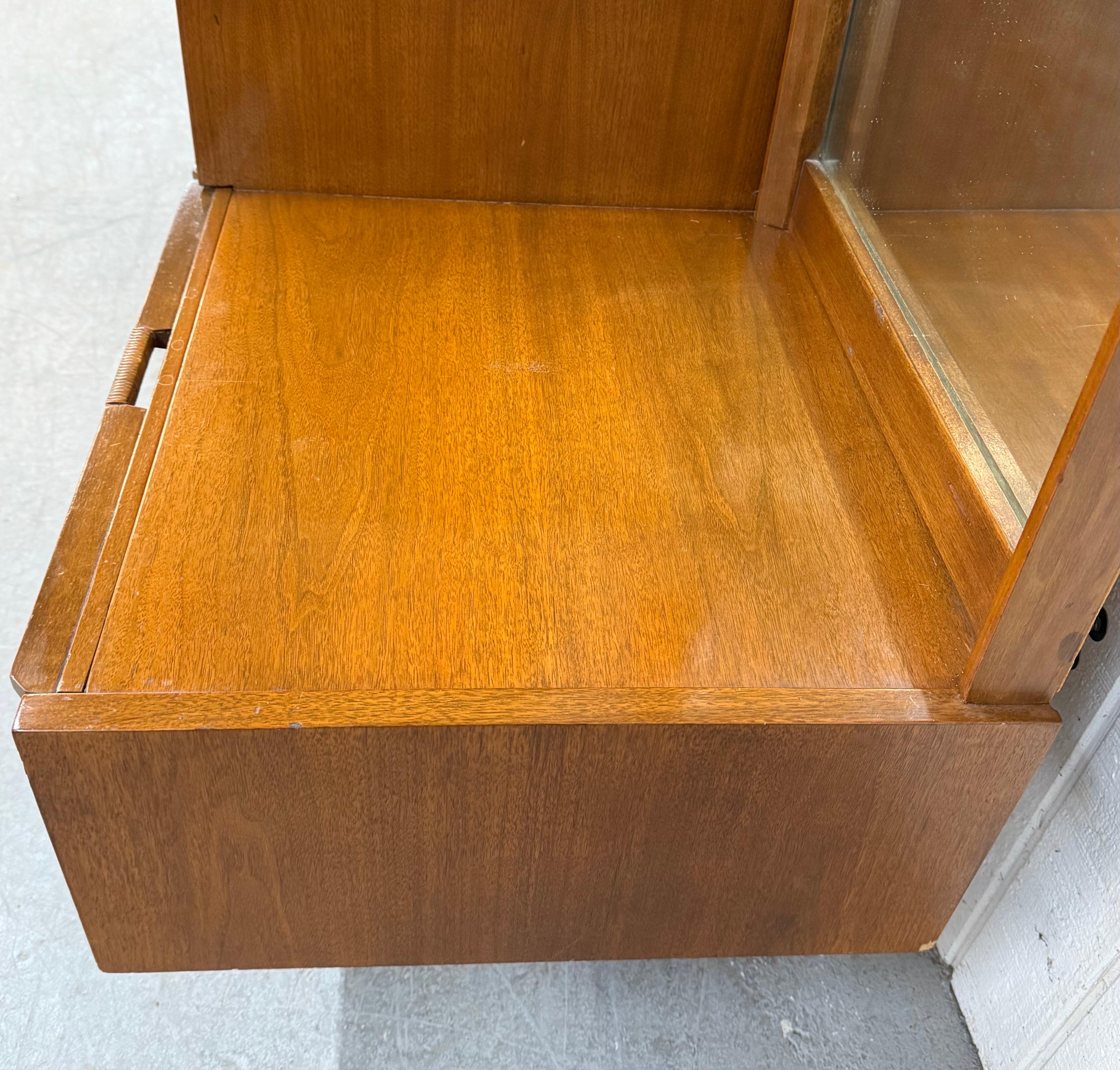 Mid-Century Modern 10-Drawer Walnut Dresser W/Mirror 2