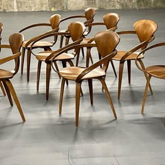 Mid-Century Modern 10 Pretzel Dining Chairs by Norman Cherner for Plycraft