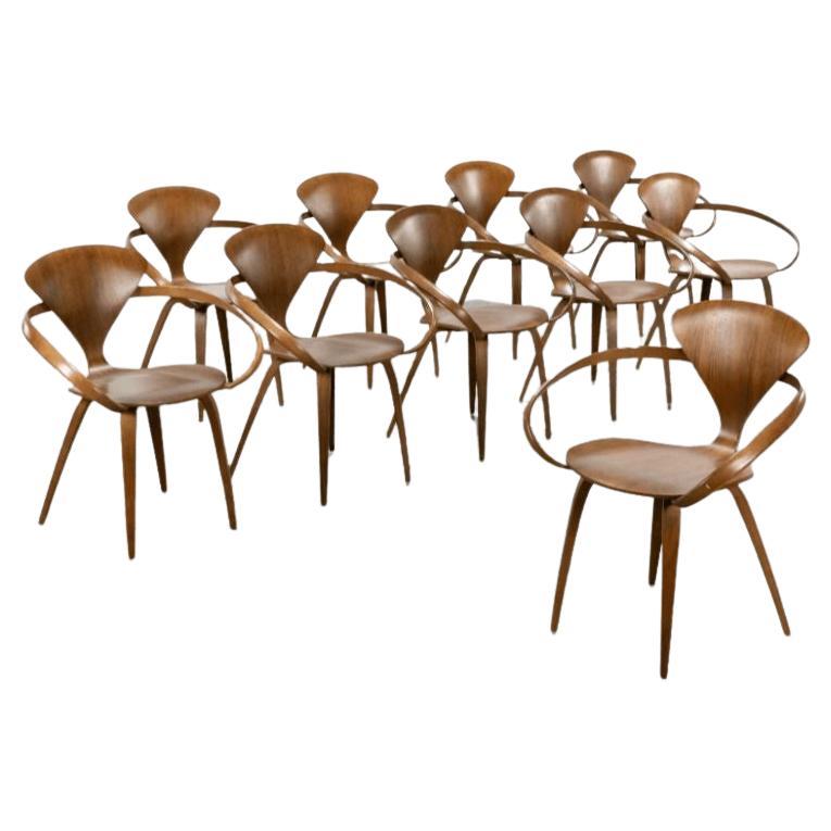 Mid-Century Modern 10 Pretzel Dining Chairs by Norman Cherner for Plycraft