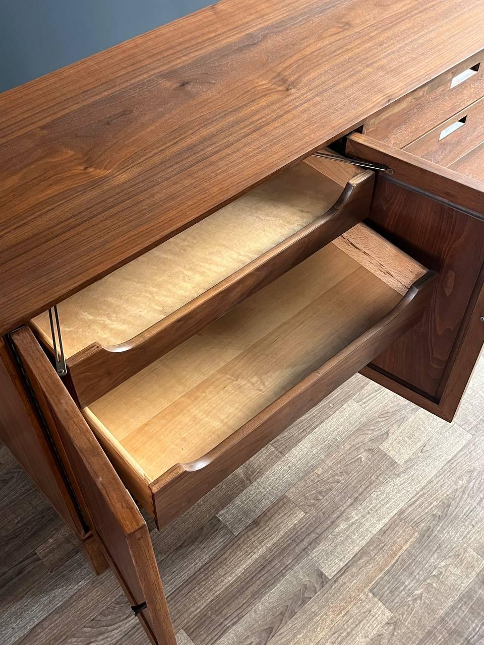 Newly Refinished - Mid-Century Modern 11-Drawer Walnut Dresser 4