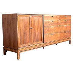 Newly Refinished - Mid-Century Modern 11-Drawer Walnut Dresser