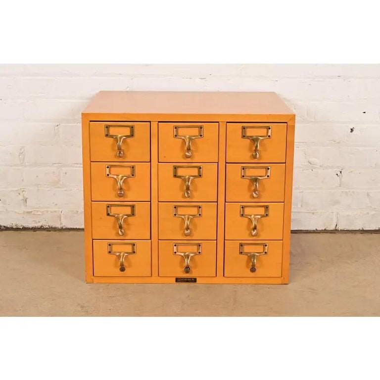 Mid-Century Modern 12-Drawer Library Card Catalog by Gaylord Bros
