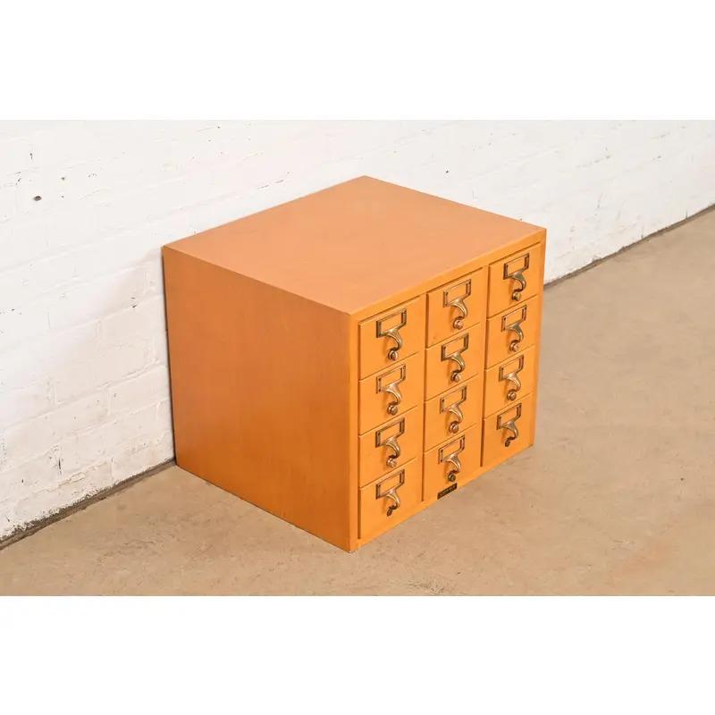 Mid-20th Century Mid-Century Modern 12-Drawer Library Card Catalog by Gaylord Bros, Circa 1950s For Sale