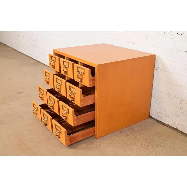 Mid-Century Modern 12-Drawer Library Card Catalog by Gaylord Bros