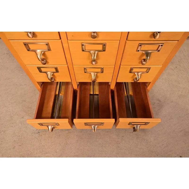 Mid-Century Modern 12-Drawer Library Card Catalog by Gaylord Bros, Circa 1950s For Sale 3