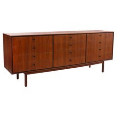 Mid Century Modern 12 drawer Walnut Dresser Credenza by Milo Baughman