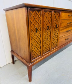 Mid-Century Modern 12-Drawer Walnut Dresser