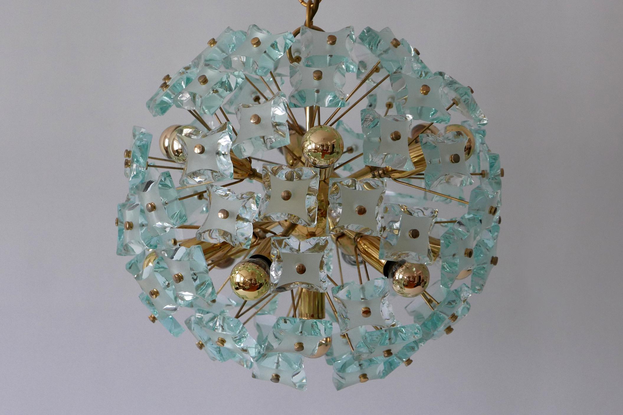 Mid-Century Modern 13-Flamed Sputnik Chandelier or Pendant Lamp Dandelion, 1960s 5